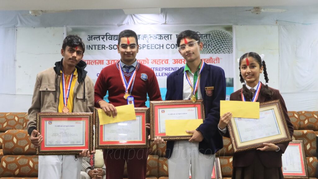 Speech competition winners
